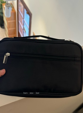 化妆刷手提大号旅行收纳包！质感黑色美妆质感眉笔腮红刷收纳袋