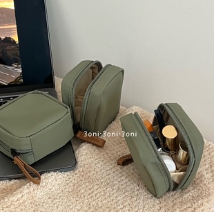 迷你小方包 口红粉饼精油小样收纳包军绿色杂物化妆小号包 走量