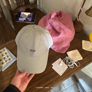 帽子可不是因为头发脏才戴上！韩菜风格速干薄款软顶鸭舌帽好看的