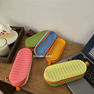 质感硅胶沥水便携包数据线鼠标双面透气保护套 泳镜泳衣收纳袋