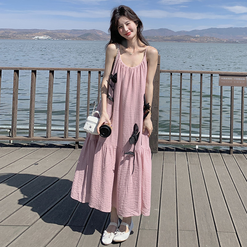 2026夏季新款吊带连衣裙海边度假裙005634-P125-K188，女装连衣裙，浙宝005
