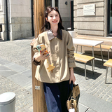 【现货】早秋新款撞色翻领休闲工装外套女0056068P145-K208，女装短外套，浙宝005