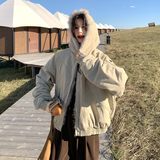 【现货】毛领连帽棉服2025冬季加厚保暖棉衣005-8090-P255-K378，女装棉衣/棉服，浙宝005