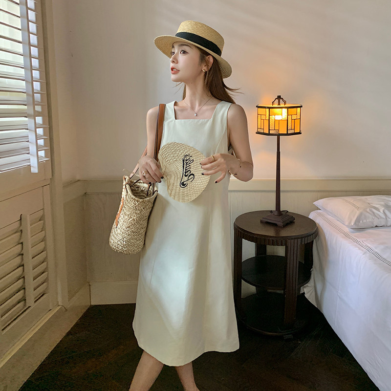 【新款大货出】夏季无袖高级简约连衣裙8821P105-K158，女装连衣裙，浙宝005