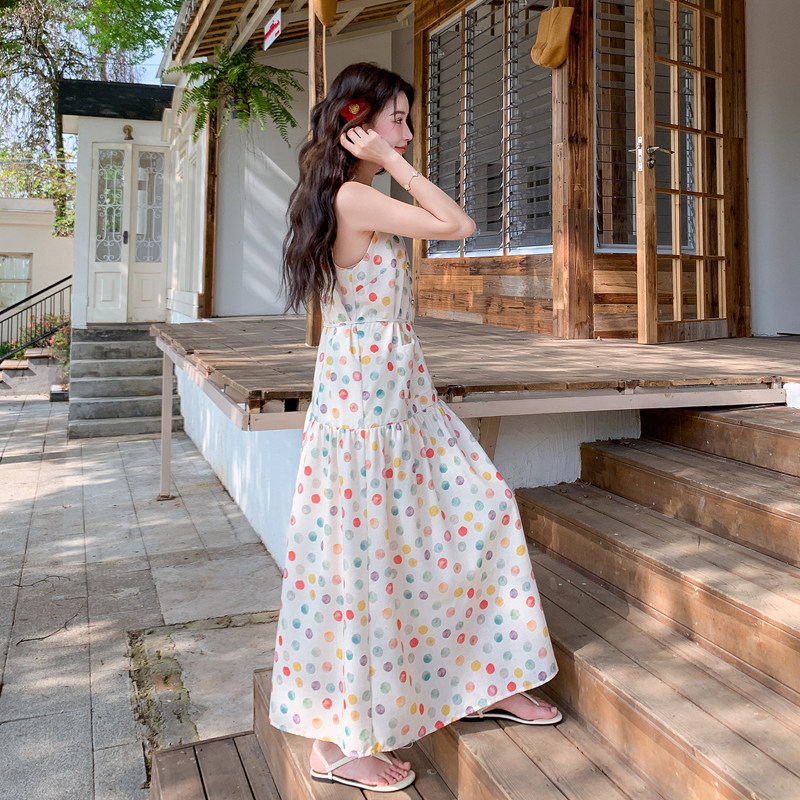 【新款】彩色波点挂脖连衣裙女2B063-6202-P145-K238,商品下架区,浙宝005