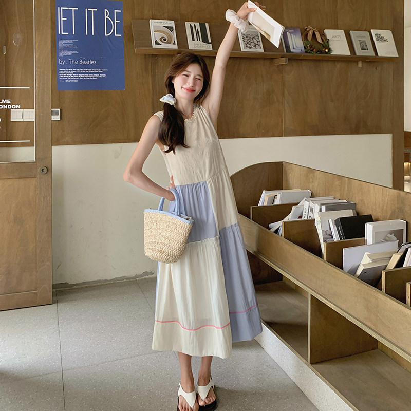 【现货】数据好蓝白拼接小众连衣裙0059922P125K188，女装连衣裙，浙宝005