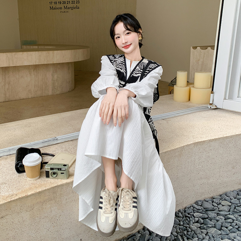 独特漂亮马甲连衣裙女开春穿搭2025超火高级感减龄遮肚,女装连衣裙,浙宝005