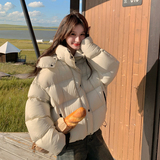 【现货充足】短款连帽羽绒服蓬松面包服005-6030-P345-P518，女装羽绒服，浙宝005