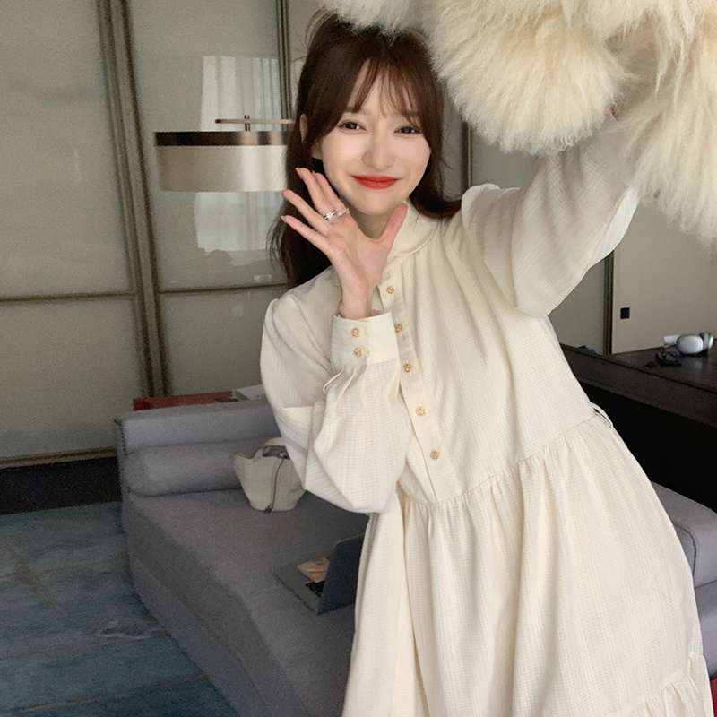 现货（春季）米色长款连衣裙0058823款P115-K168，女装连衣裙，浙宝005