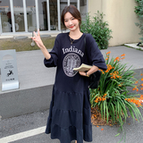 大货已出韩系复古印花卫衣连衣裙9970P125-K188，女装连衣裙，浙宝005