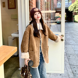 【现货】新款棕色羊羔毛两面穿皮毛一体005-6056-P205-K298，女装棉衣/棉服，浙宝005