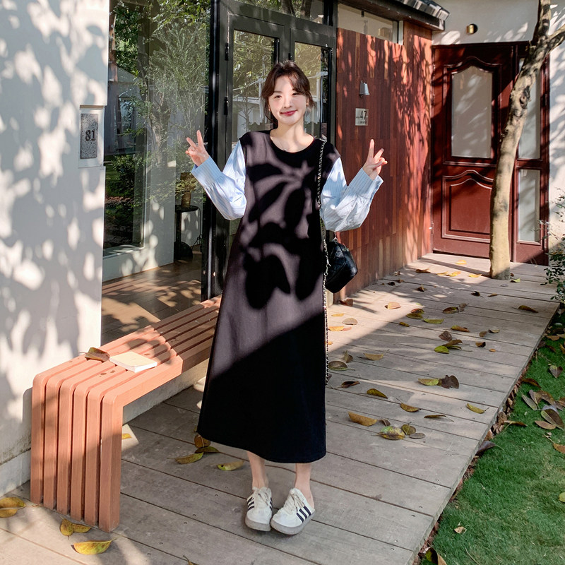 【新款好数据】大货已出假两件套连衣裙2B063-6160-P135-K218，女装连衣裙，浙宝005