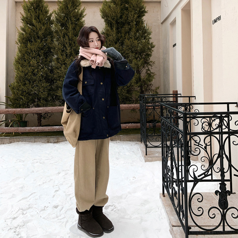 [新款】工装风羊羔毛翻领羽绒服005-6110-P285-K428,商品下架区,浙宝005