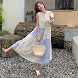 【现货】数据好蓝白拼接小众连衣裙0059922P125K188，女装连衣裙，浙宝005