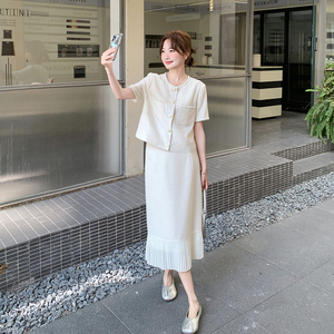【数据出】（大货已出）小香风短袖百褶裙套装6189-P180-K288，女装连衣裙，浙宝005