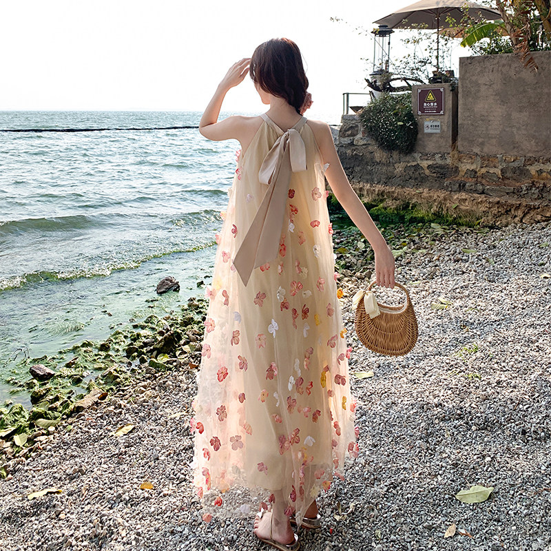 【大货已出】2026夏季新品挂脖独特碎花裙005-678-P165-K248,女装连衣裙,浙宝005