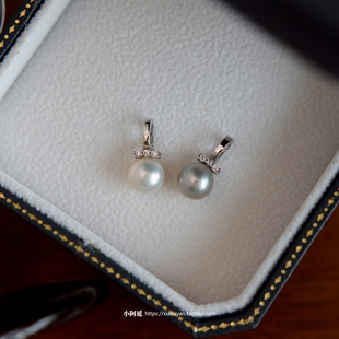 925纯银天然珍珠任意扣吊坠简约气质小巧挂坠diy珍珠配饰活扣项坠