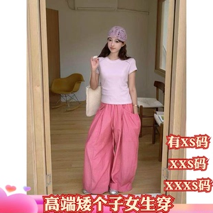 t恤女2026独特别致上衣 正肩短袖 夏季 150cm小个子XXXS显高155女装