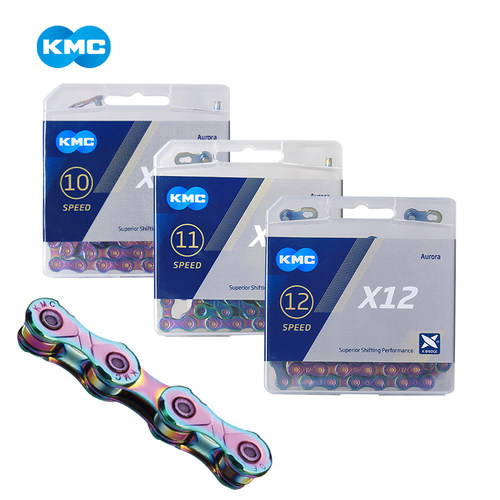 桂盟KMC自行车链条限量版极光色