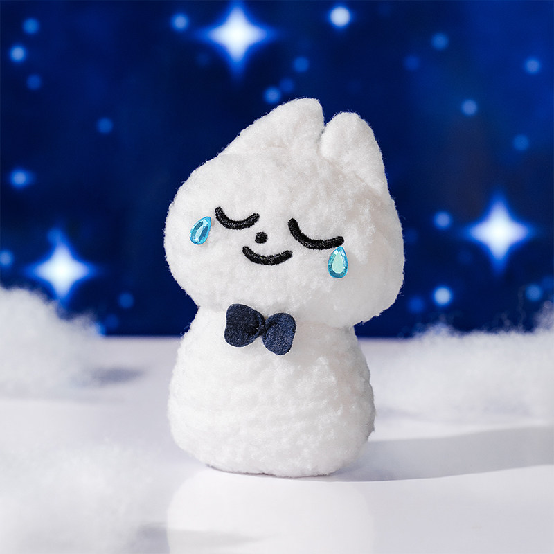 领结猫原创蓝眼泪毛绒挂件可爱背包挂饰玩具钥匙扣玩偶生日礼物