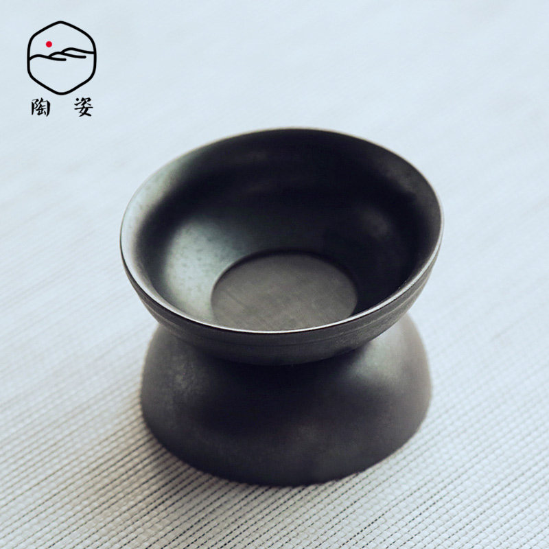 陶姿 铁锈釉茶漏茶滤 手工陶瓷茶滤