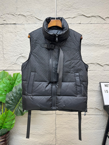 2025冬季新款羽绒马甲男士麦穗立领白鸭绒马夹保暖加厚轻奢羽绒服