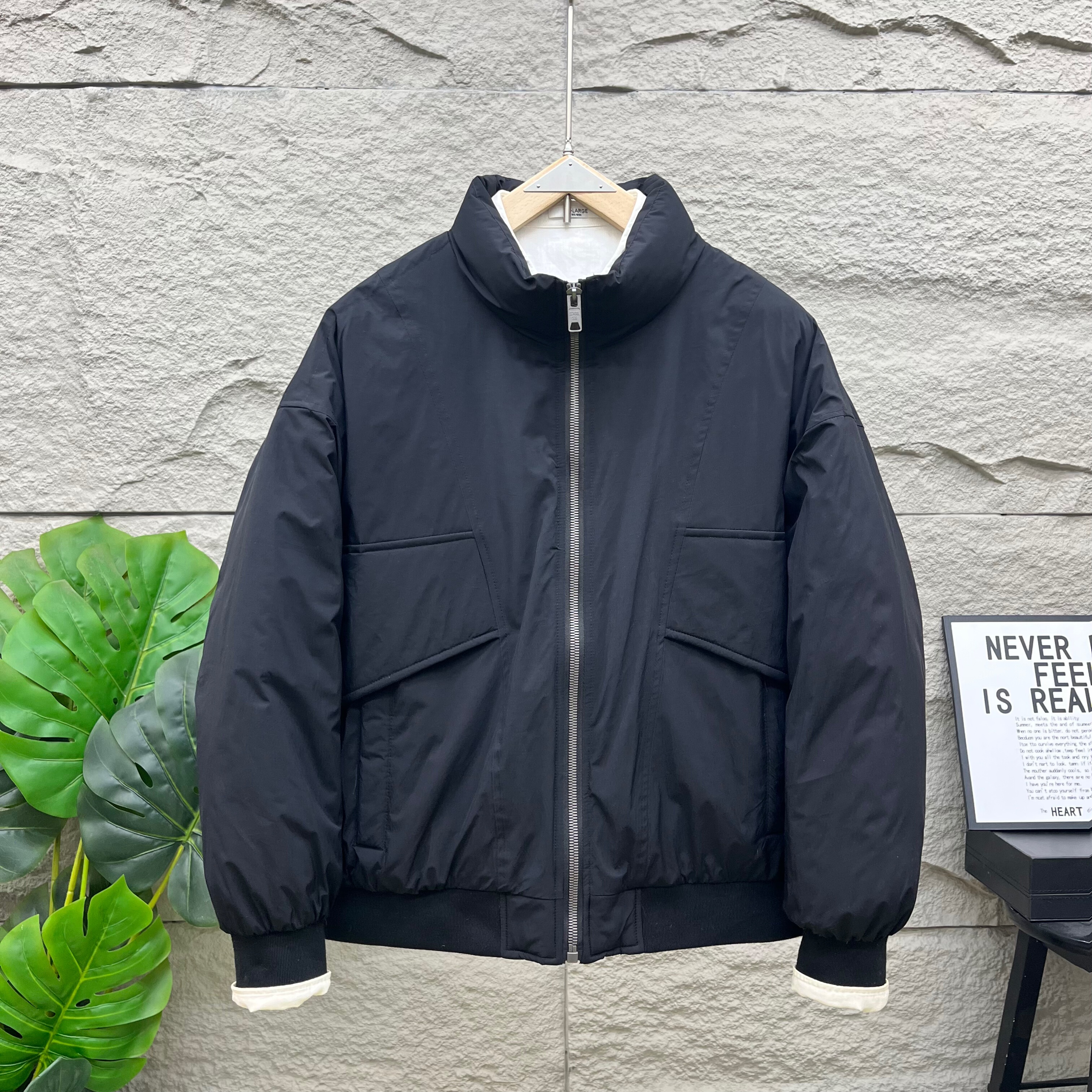 男士立领羽绒服冬季新款白鸭绒外套休闲简约日常保暖羽绒夹克上衣