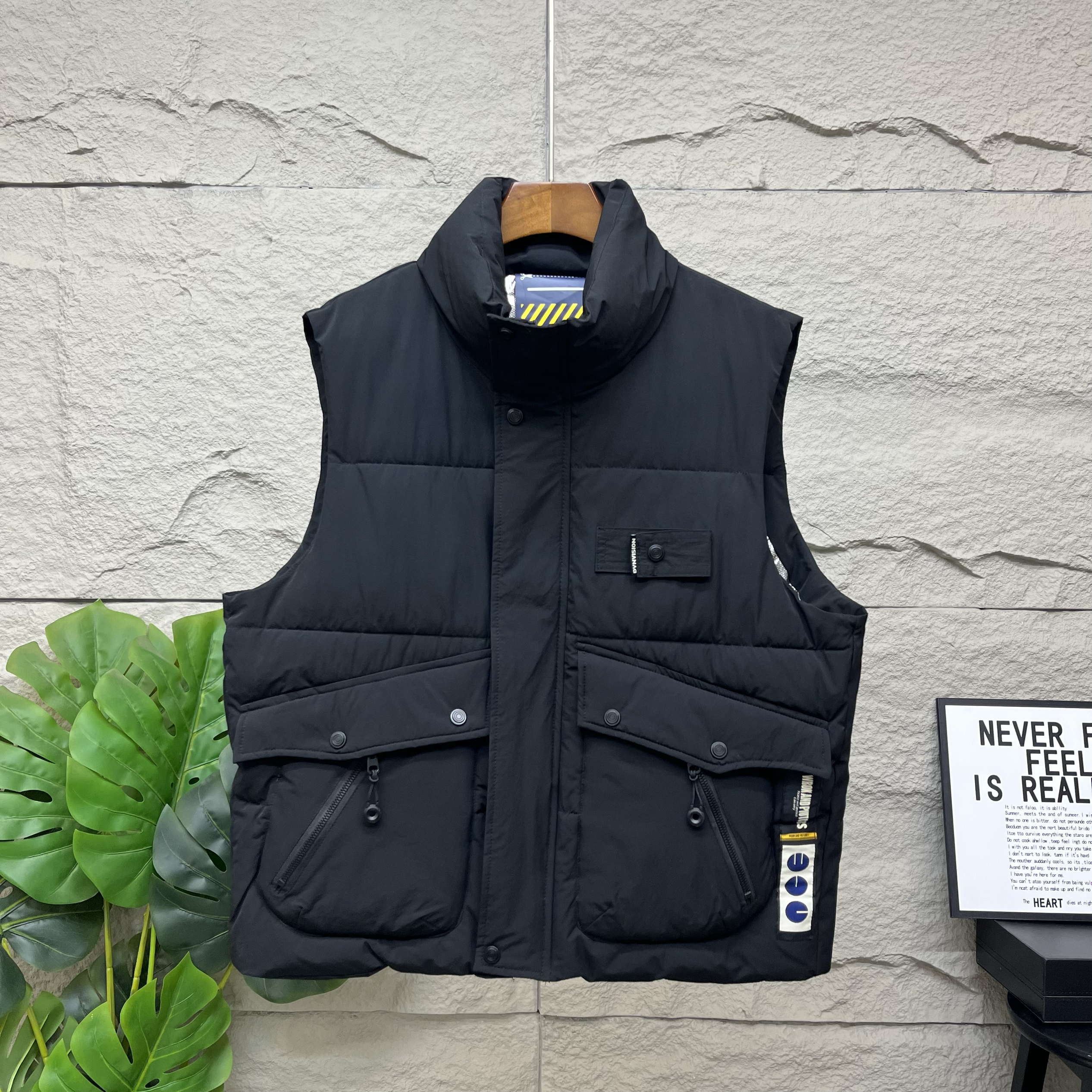 石墨烯棉马甲2025冬季新款修身马夹男士加厚保暖棉服无袖坎肩背心