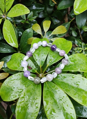 清仓天然糖果星河绿水晶加随型手串文艺小清新