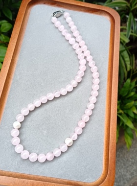 天然水晶粉水晶手链女款时尚百搭饰品礼物送女友闺蜜生日礼物