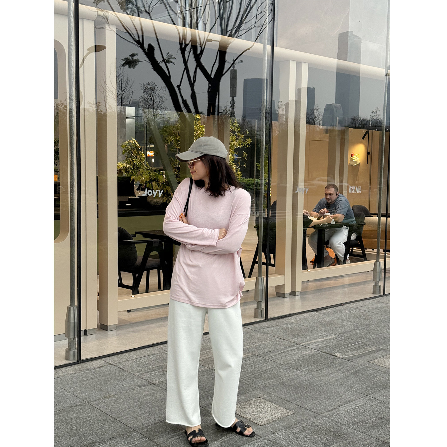 JOSIE CHOW【巨显瘦】春夏宽松阔腿裤高腰休闲九分裤子女RW880408