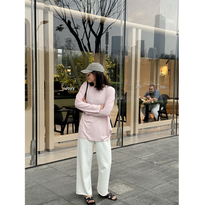 春夏宽松阔腿裤高腰休闲九分裤女