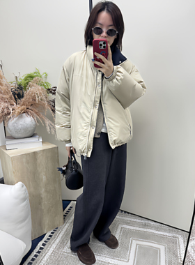 JOSIE CHOW【双面穿】2025休闲百搭高蓬保暖面包鹅绒服 JC0211046