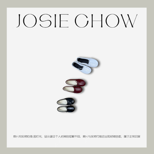 JOSIE CHOW【法式风】夏季新款圆头浅口平底鞋羊皮单鞋女TR004448