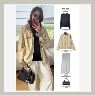 JOSIE CHOW【双面】2026春新款美式复古哈林顿外套AV042494