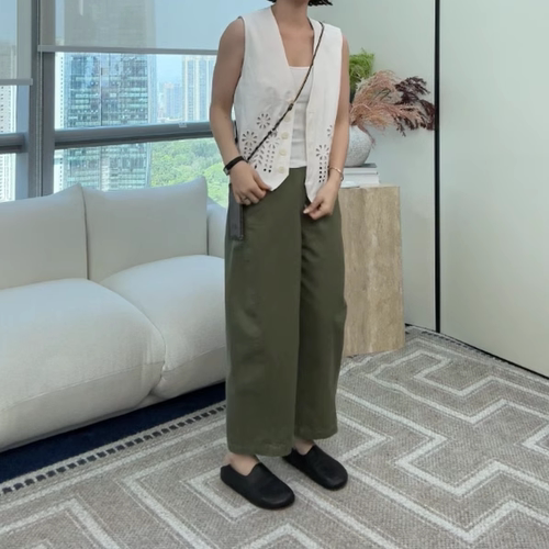 JOSIE CHOW【香蕉茧型】女款中高腰新款九分休闲裤。JC1910183