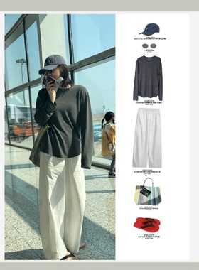 JOSIE CHOW【随性】2026春新款慵懒休闲长袖T恤罩衫IN951183