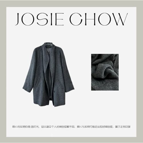JOSIE CHOW【皇家英驼】气质高奢贝贝羊驼羊毛外套大衣JC8022246