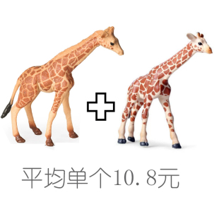 硬树脂长颈鹿玩具非洲狮群美洲狮手办雄狮母狮摆件儿童科普小道具