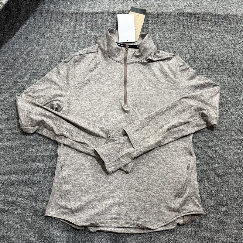 NIKE耐克 女子半拉链翻领运动训练跑步长袖速干T恤HQ0500-233