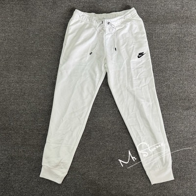 NIKE耐克 女子运动休闲薄绒束脚收口针织长裤BV4096-100