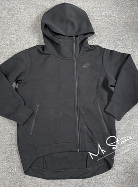 NIKE耐克 女子运动休闲高密度针织连帽夹克外套FB8244-010