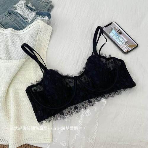 兔耳朵内衣女夏薄款大胸显小透气