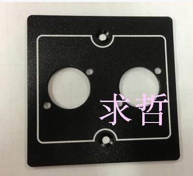 二位X卡侬插座面板 86型铝制面板 黑色 甬声XLR-3P母座模块