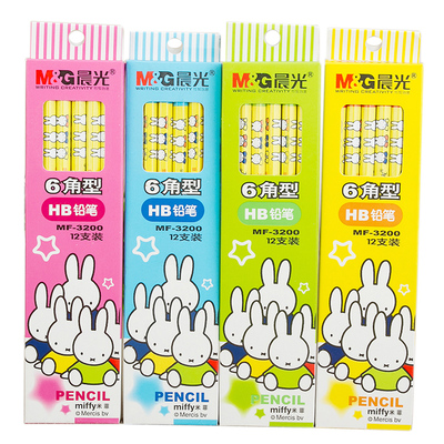 晨光12支小学生卡通木杆铅笔