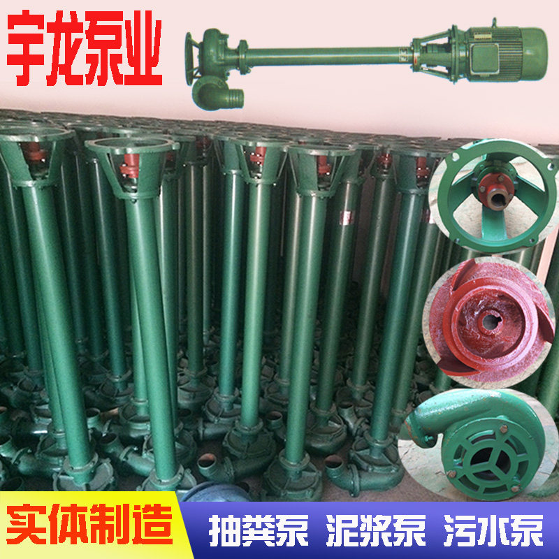 立式污水抽粪泵3/4/6寸泥浆泵抽泥沙化粪池污泥液下无堵塞长杆泵