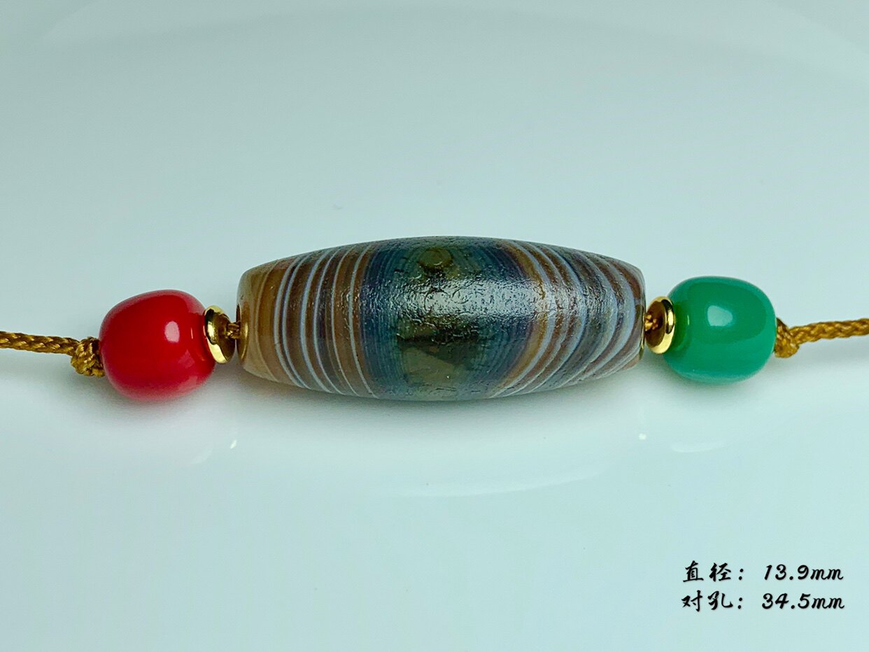 爆美千年缠丝玛瑙项链(藏系天然缠丝 深邃大眼睛 层次感十足)