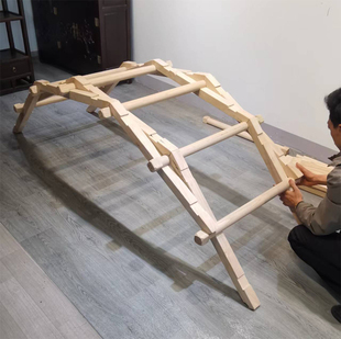 编木拱桥梁营造通用技术大教具研学木作古建结构木加工达芬奇拱桥