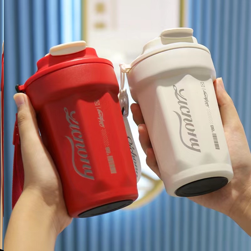 保温杯宿舍不锈钢焖茶泡茶口袋成人高端高颜值咖啡杯老式经典红色