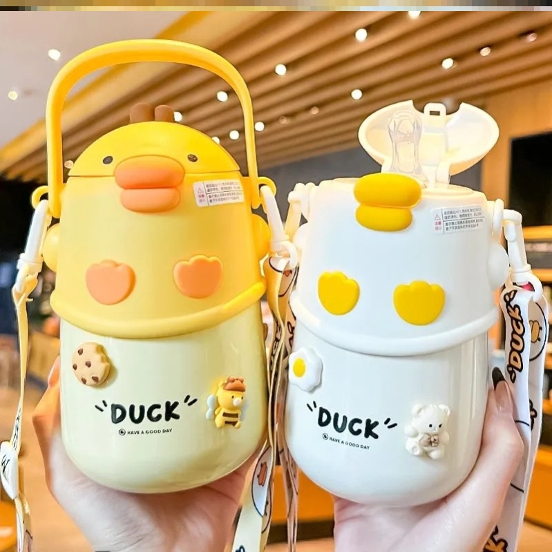 保温杯吸管饮水非陶瓷玻璃内胆宿舍红色情侣保温壶老式经典户外